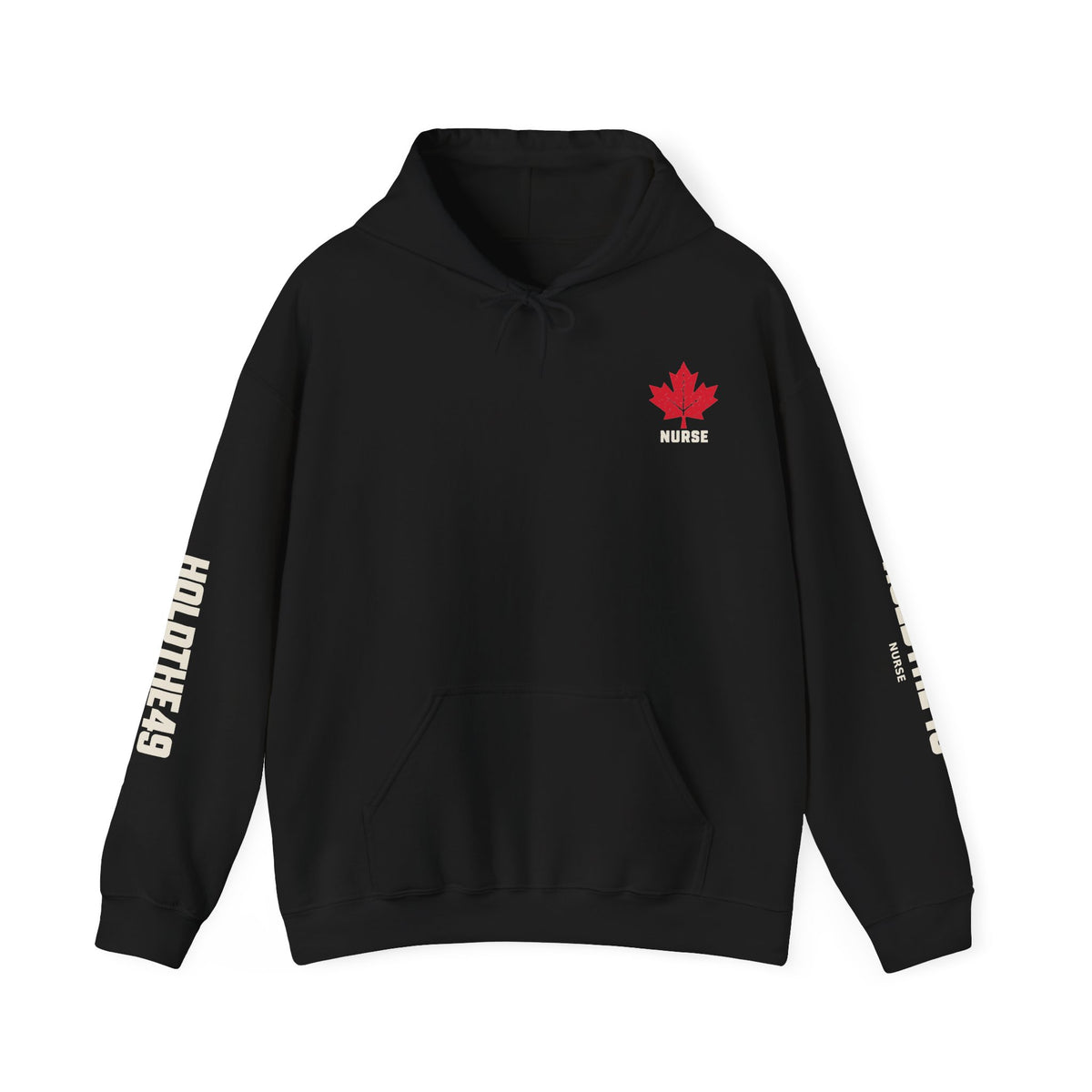 HOLDTHE49 Services Nurse Full Print Hoodie in Black