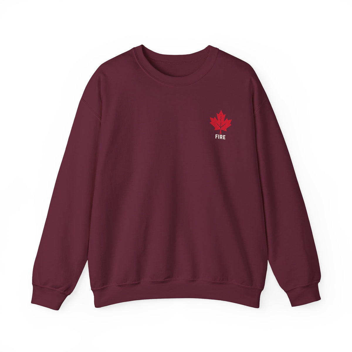 HOLDTHE49 Services Fire Crewneck in Maroon