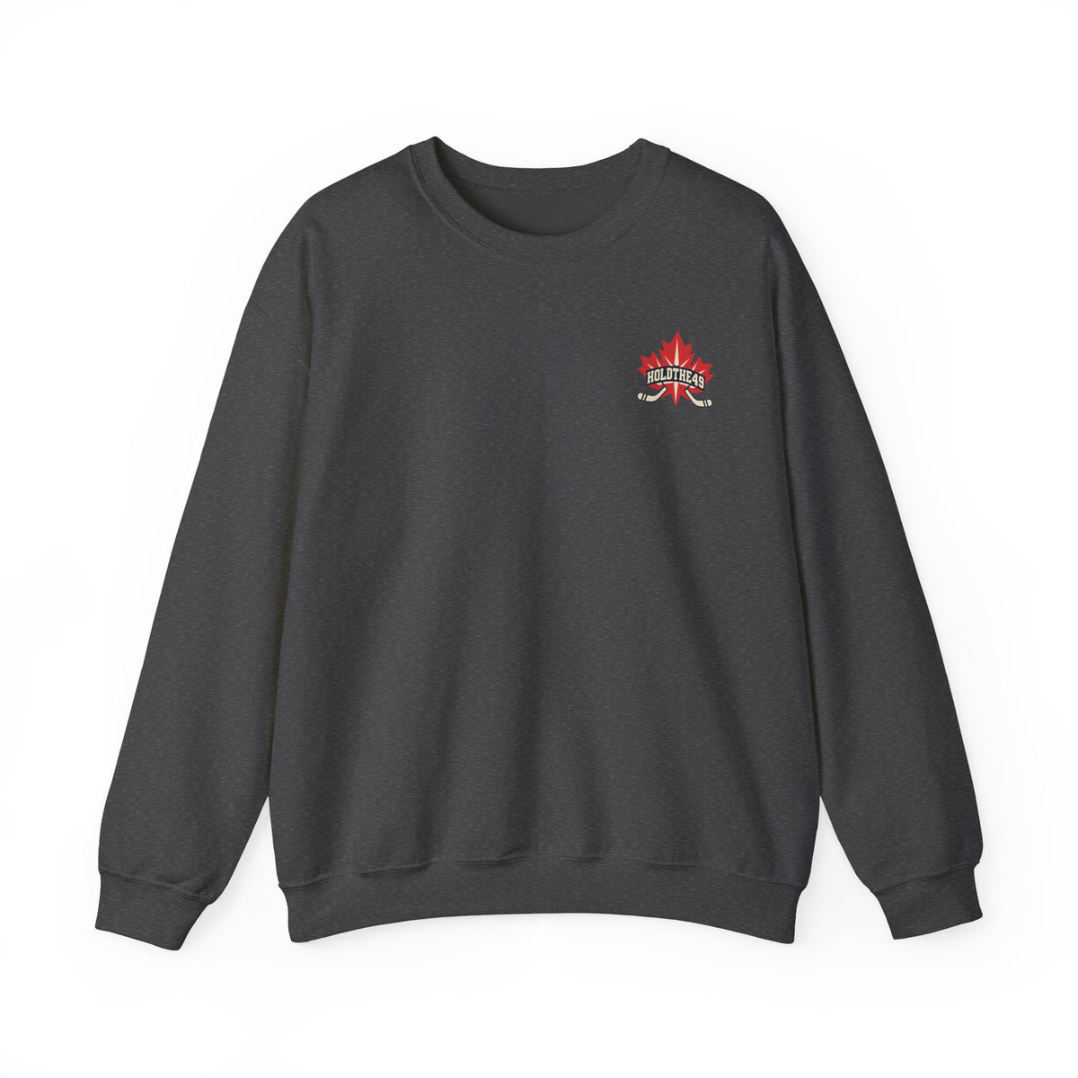 HOLDTHE49 Hockey Crewneck in Dark Heather