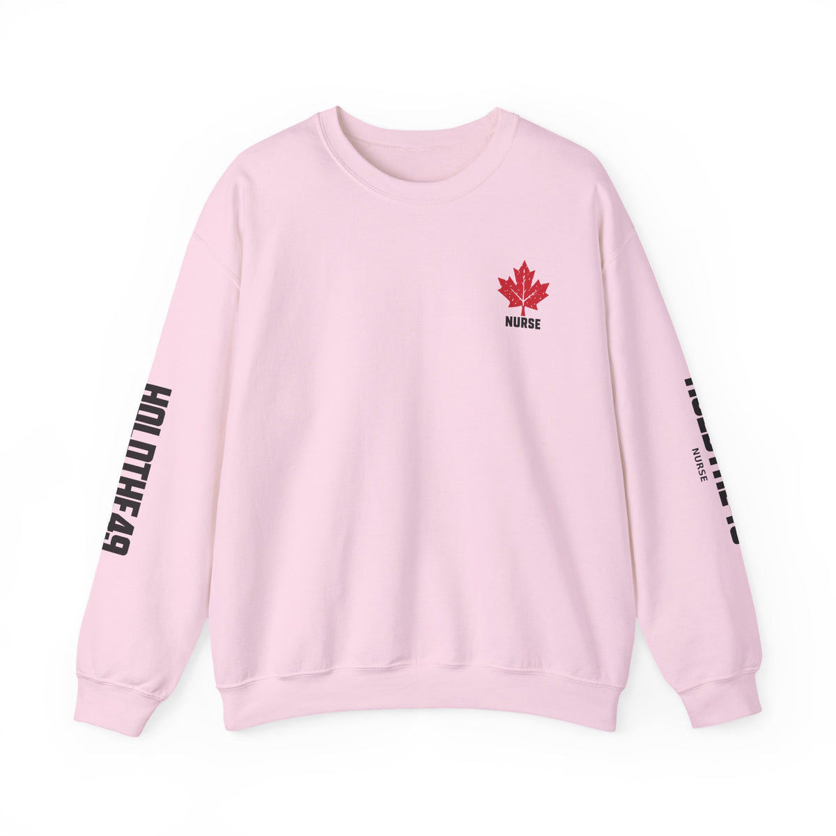 HOLDTHE49 Services Nurse Full Print Crewneck in Light Pink