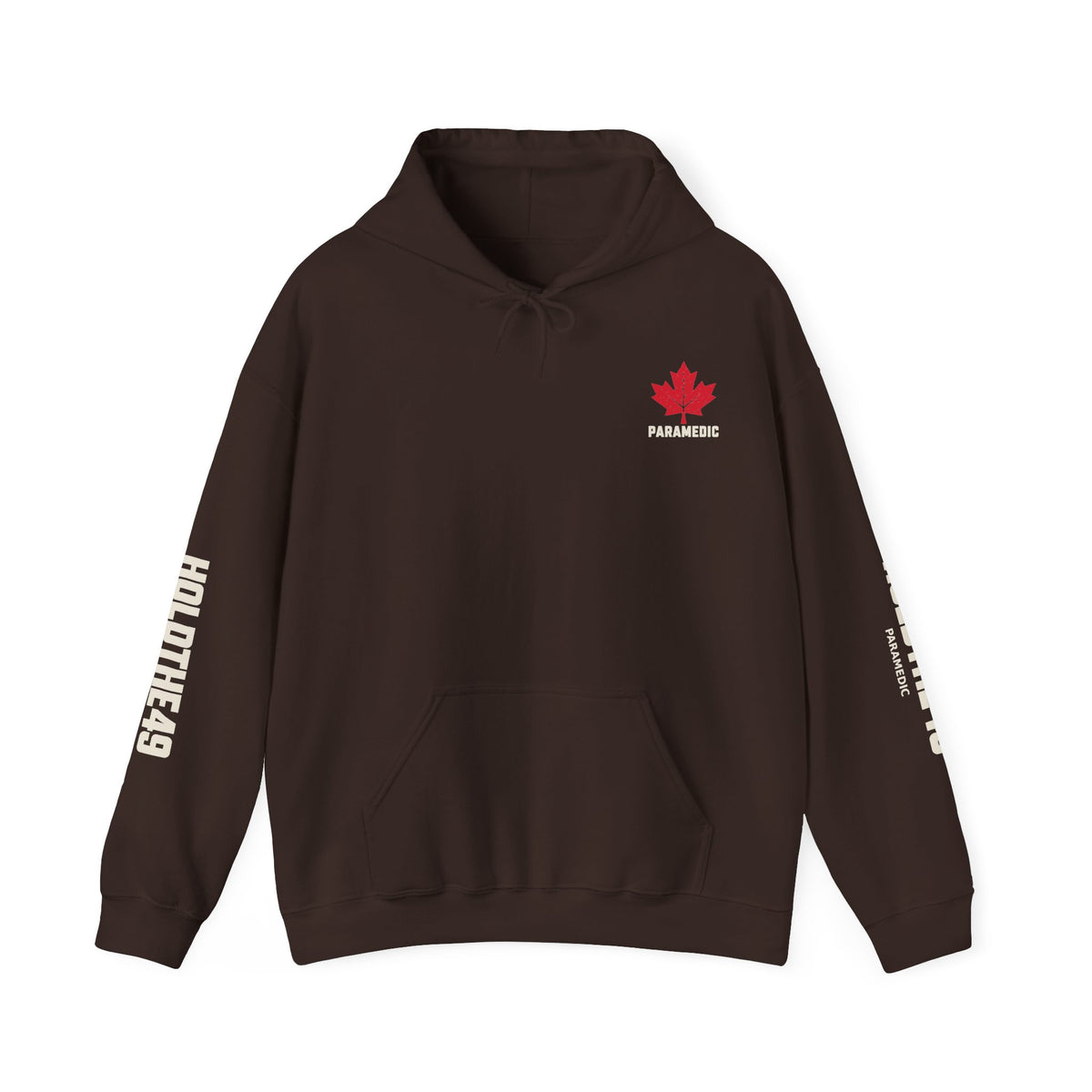 HOLDTHE49 Services Paramedic Full Print Hoodie in Dark Chocolate