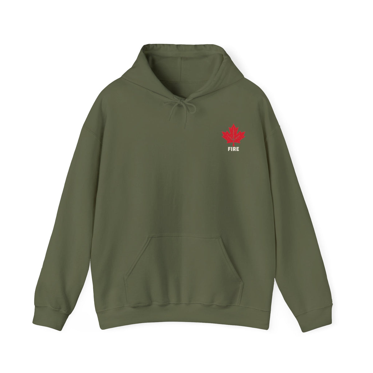 HOLDTHE49 Services Fire Hoodie in Military Green