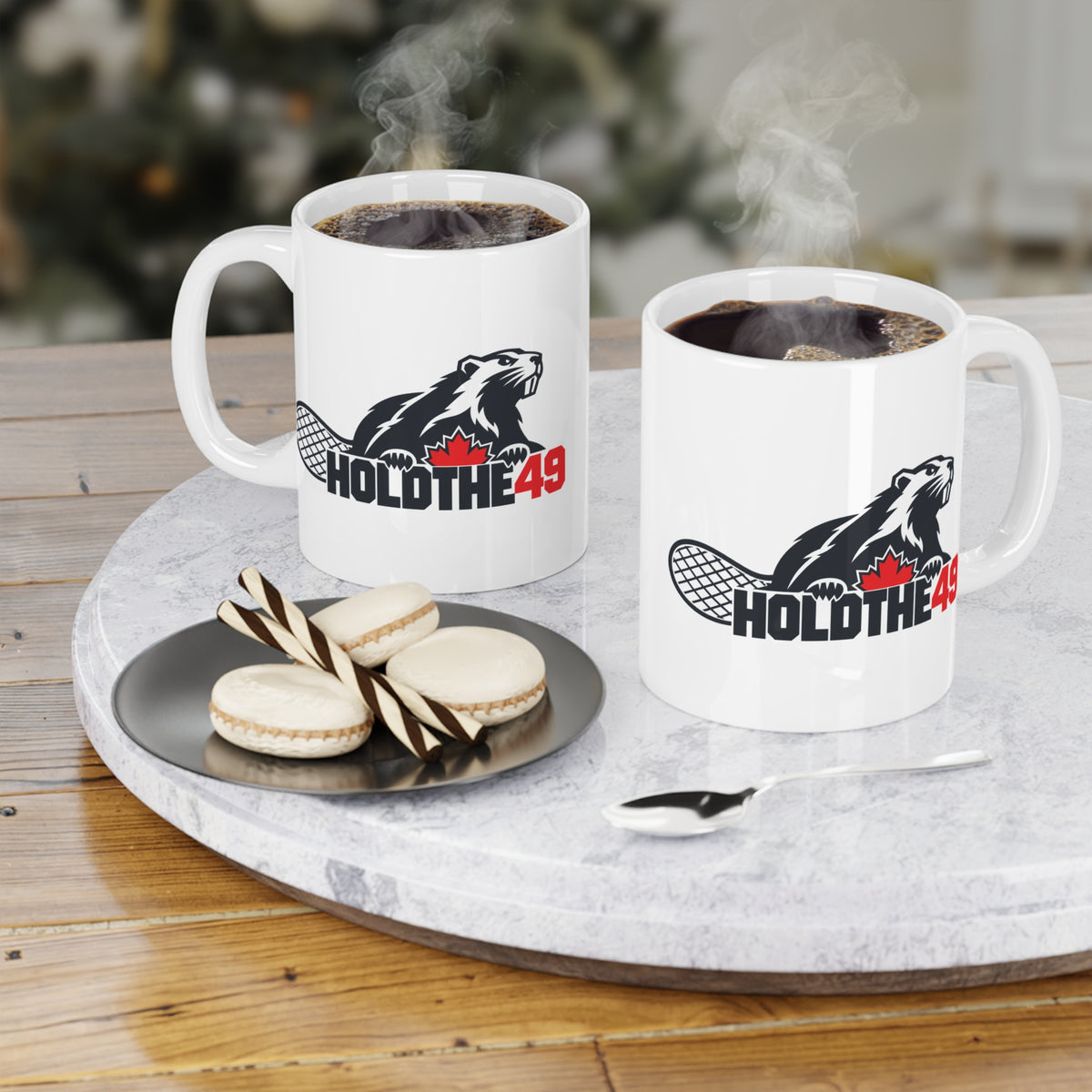HOLDTHE49 Lifestyle Angry Beaver Ceramic Mug, alternate view