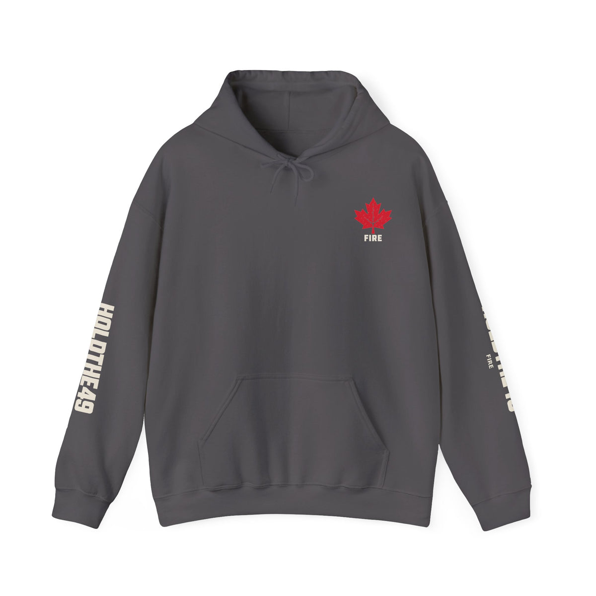 HOLDTHE49 Services Fire Full Print Hoodie in Charcoal