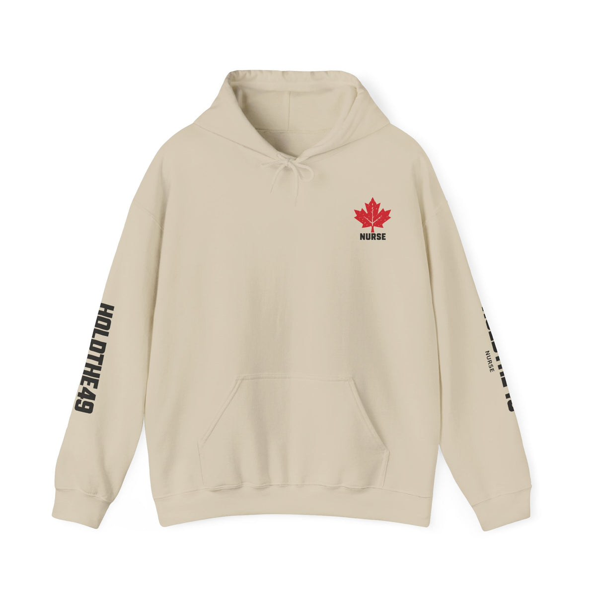 HOLDTHE49 Services Nurse Full Print Hoodie in Sand
