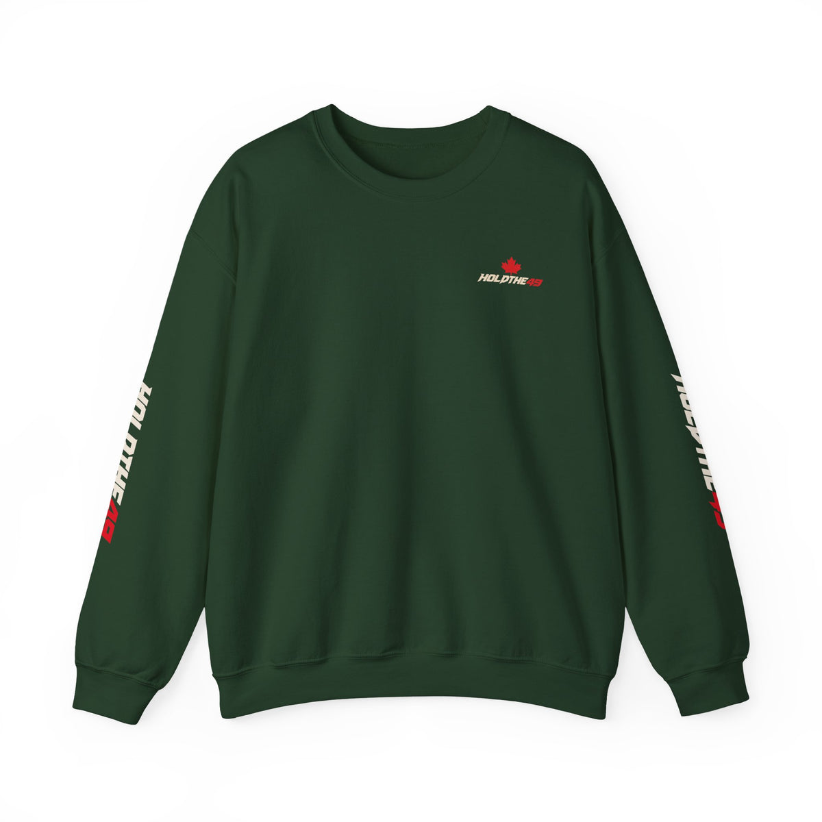 HOLDTHE49 Predator Goose Full Print Crewneck in Forest Green