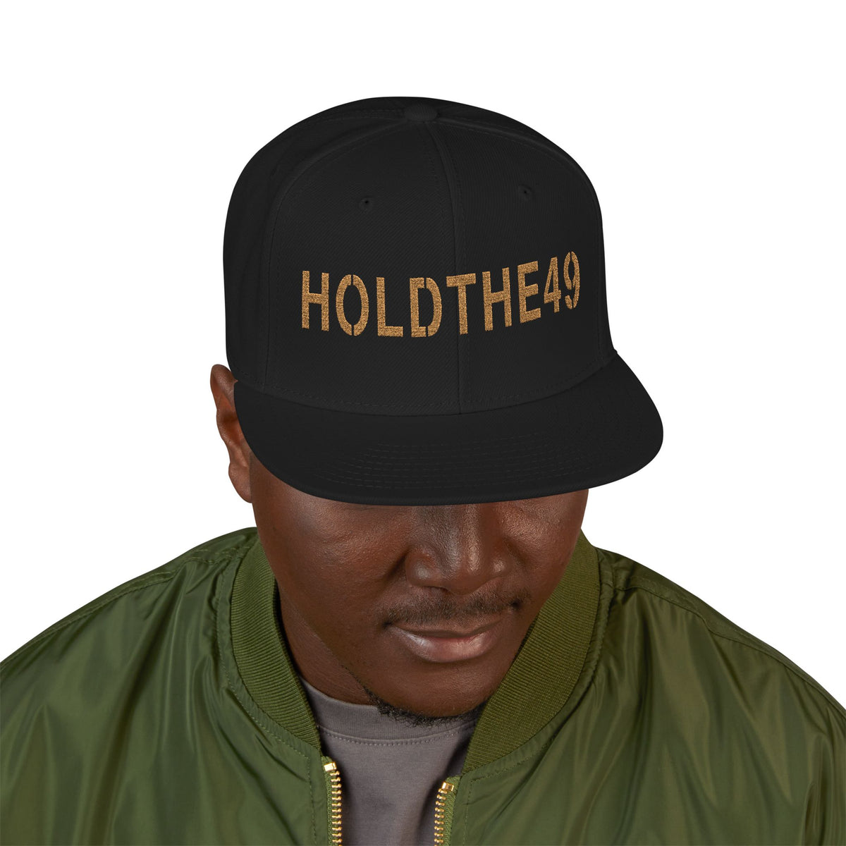 HOLDTHE49 Embroidered Large Print Snapback, alternate view