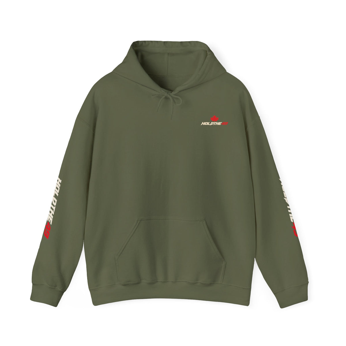 HOLDTHE49 Predator Goose Full Print Hoodie in Military Green