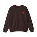 HOLDTHE49 Vintage Military Stencil Crewneck in Dark Chocolate