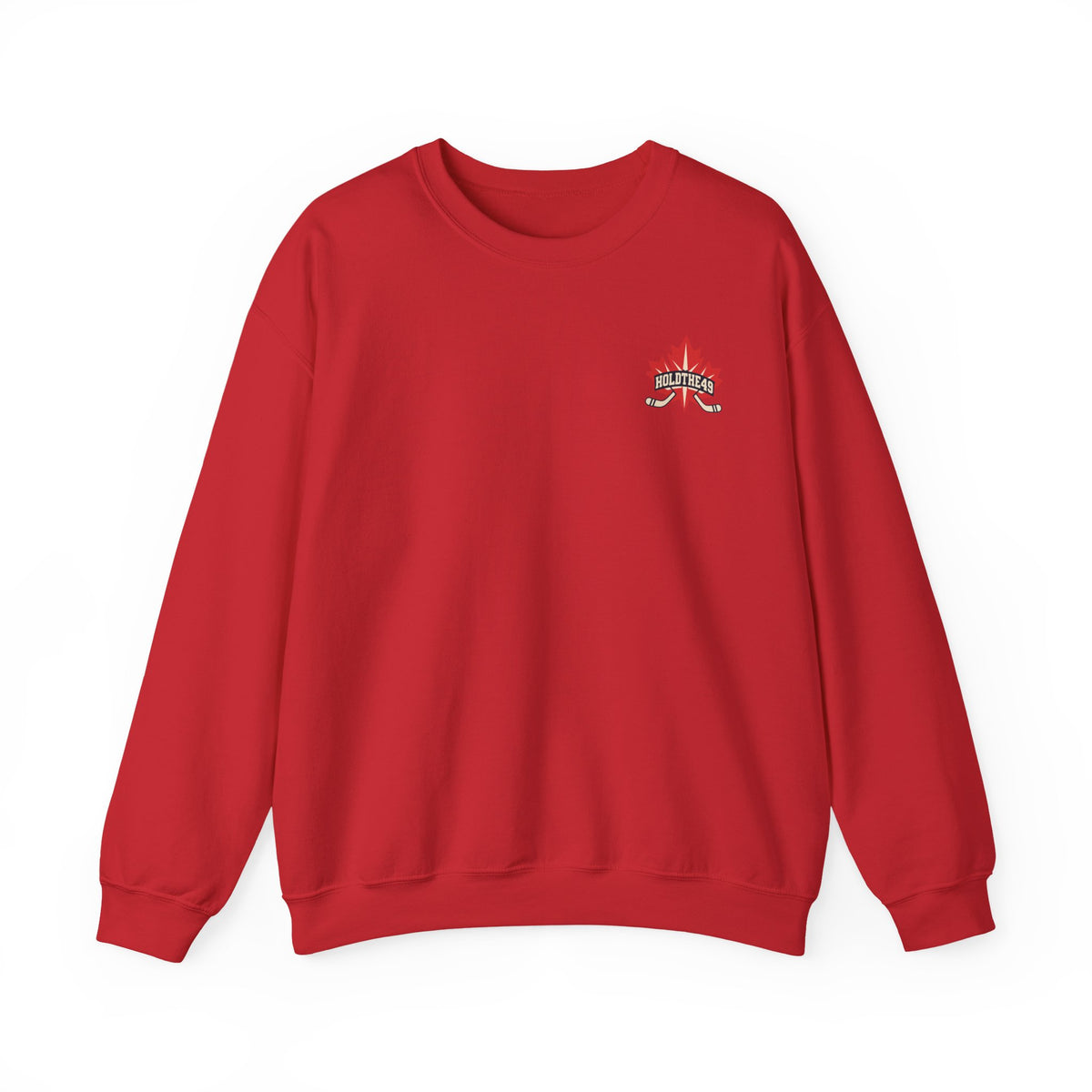 HOLDTHE49 Hockey Crewneck in Red
