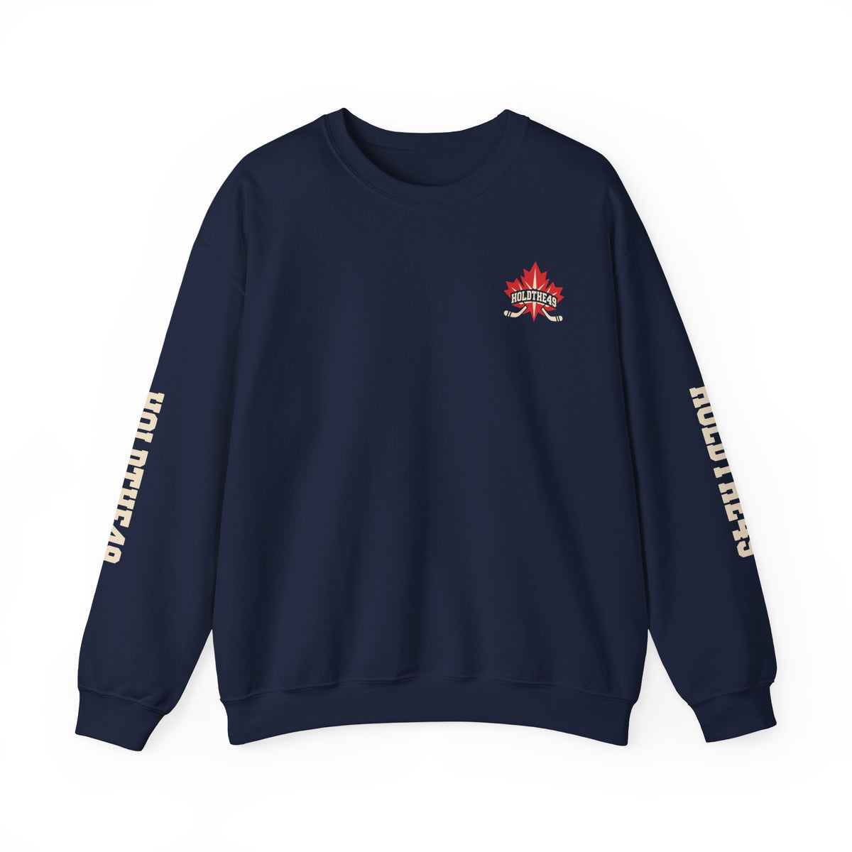HOLDTHE49 Hockey Full Print Crewneck in Navy