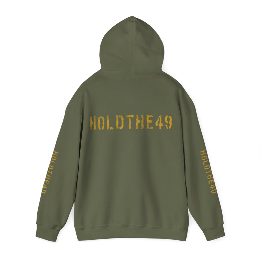 HOLDTHE49 Vintage Military Stencil Hoodie Full Print, alternate view