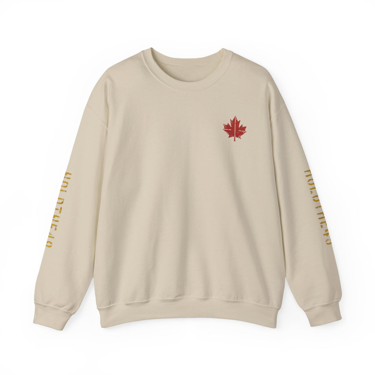 HOLDTHE49 Vintage Military Stencil Crewneck Full Print in Sand