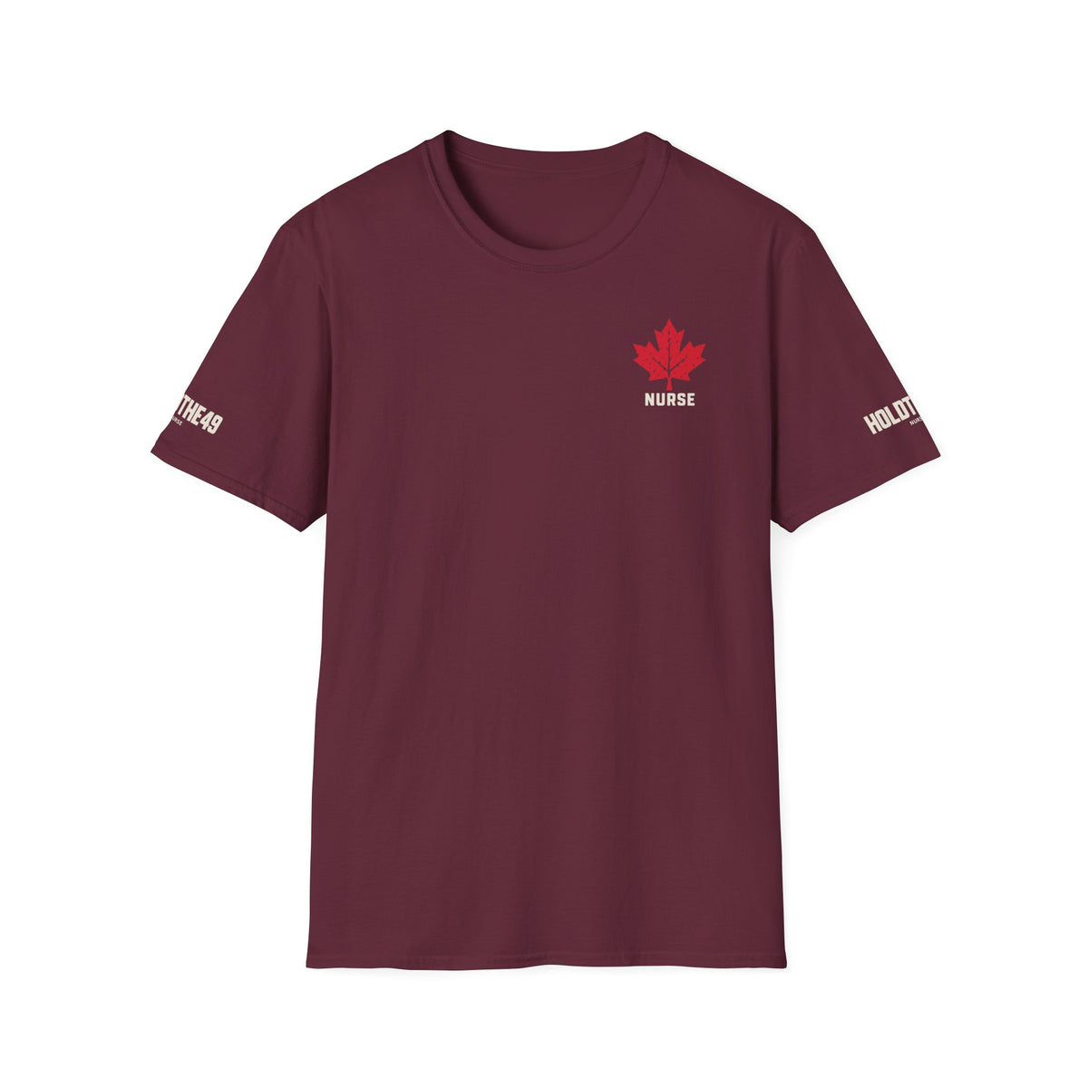 HOLDTHE49 Services Nurse Full Print Tee in Maroon