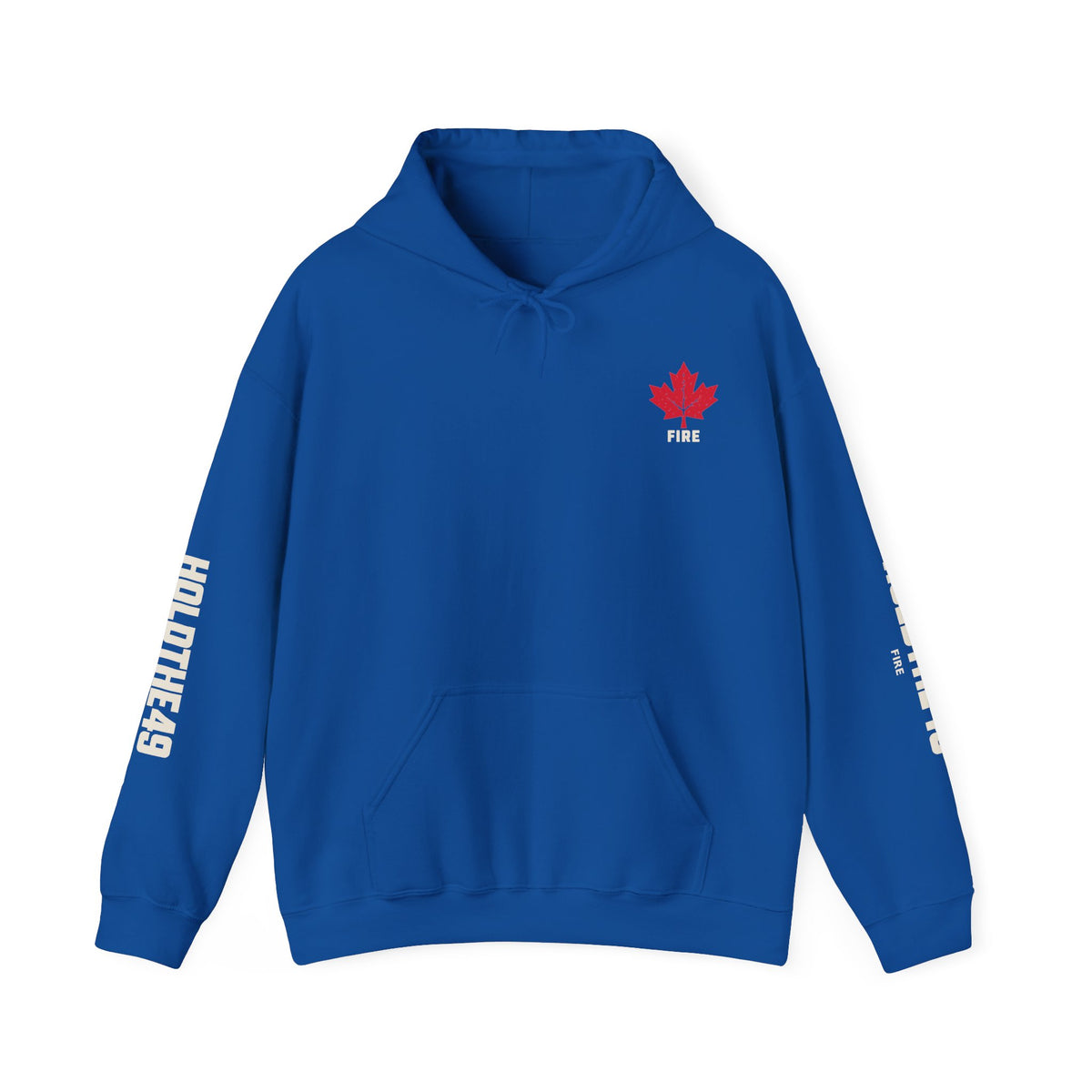 HOLDTHE49 Services Fire Full Print Hoodie in Royal