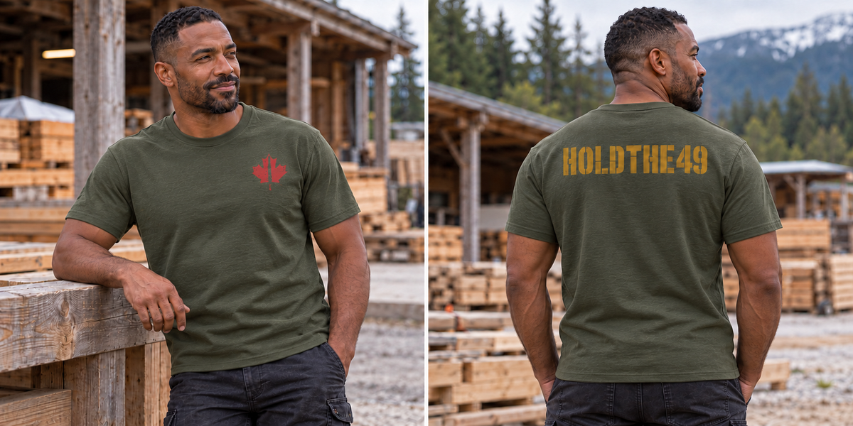 HOLDTHE49 Vintage Military Stencil Tee, lifestyle photo 3