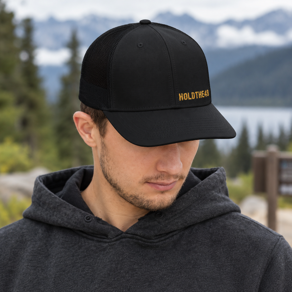 HOLDTHE49 Snapback Trucker Cap, lifestyle photo 2