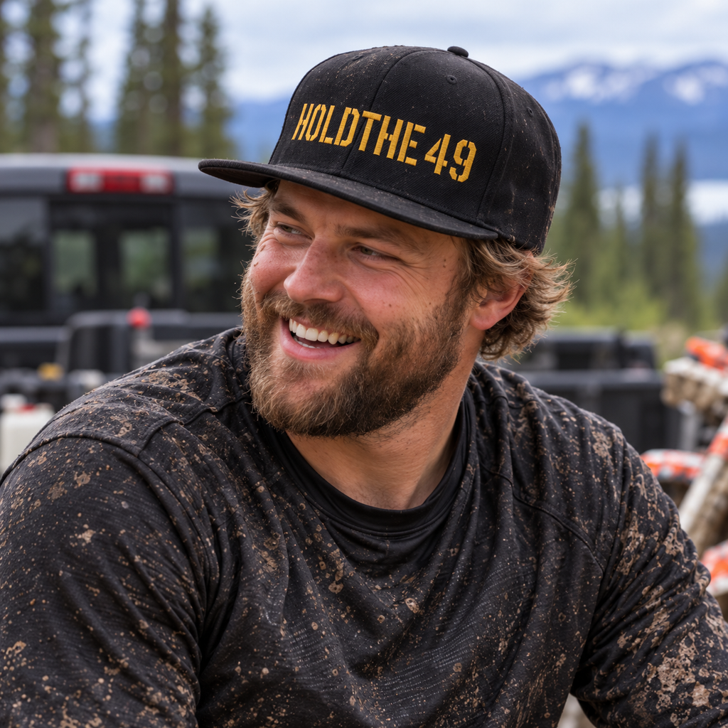 HOLDTHE49 Embroidered Large Print Snapback, lifestyle photo 1
