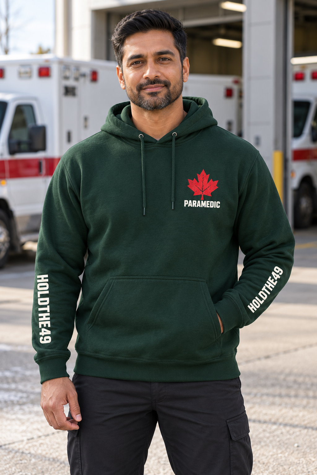 HOLDTHE49 Services Paramedic Full Print Hoodie, lifestyle photo