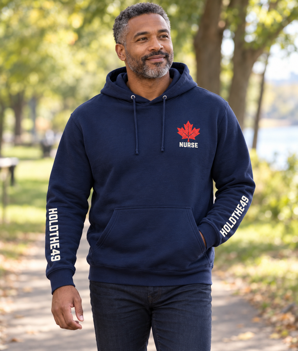 HOLDTHE49 Services Nurse Full Print Hoodie, lifestyle photo