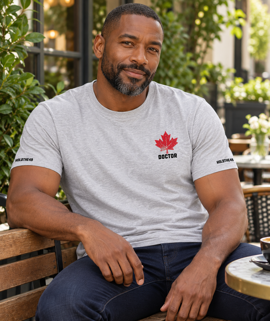 HOLDTHE49 Services Doctor Full Print Tee, lifestyle photo