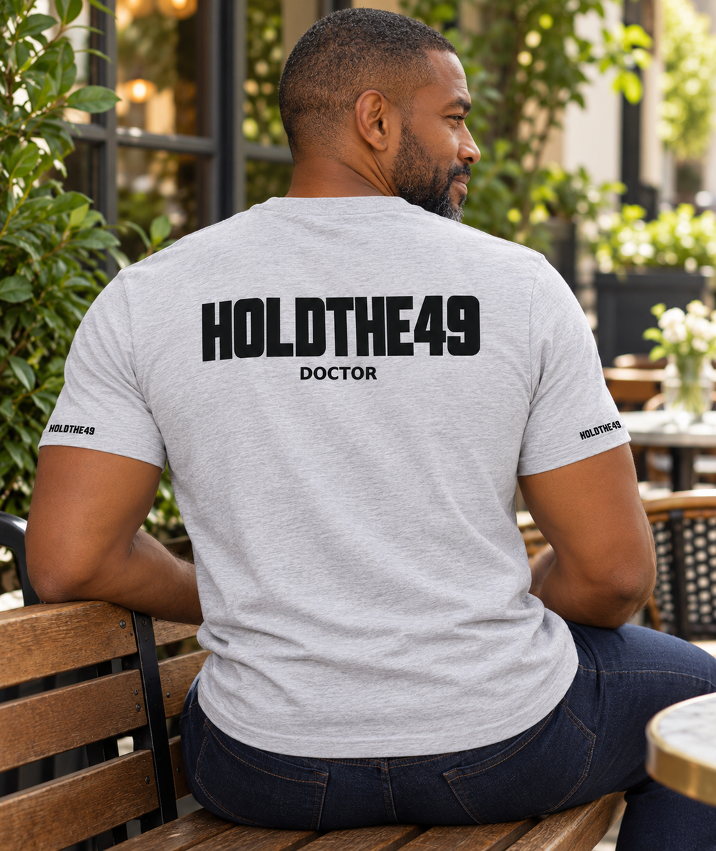 HOLDTHE49 Services Doctor Full Print Tee, lifestyle photo
