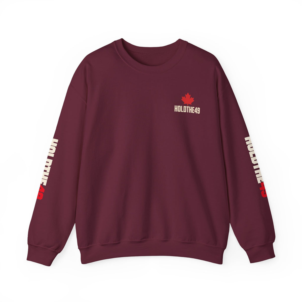 HOLDTHE49 Angry Beaver Full Print Crewneck in Maroon