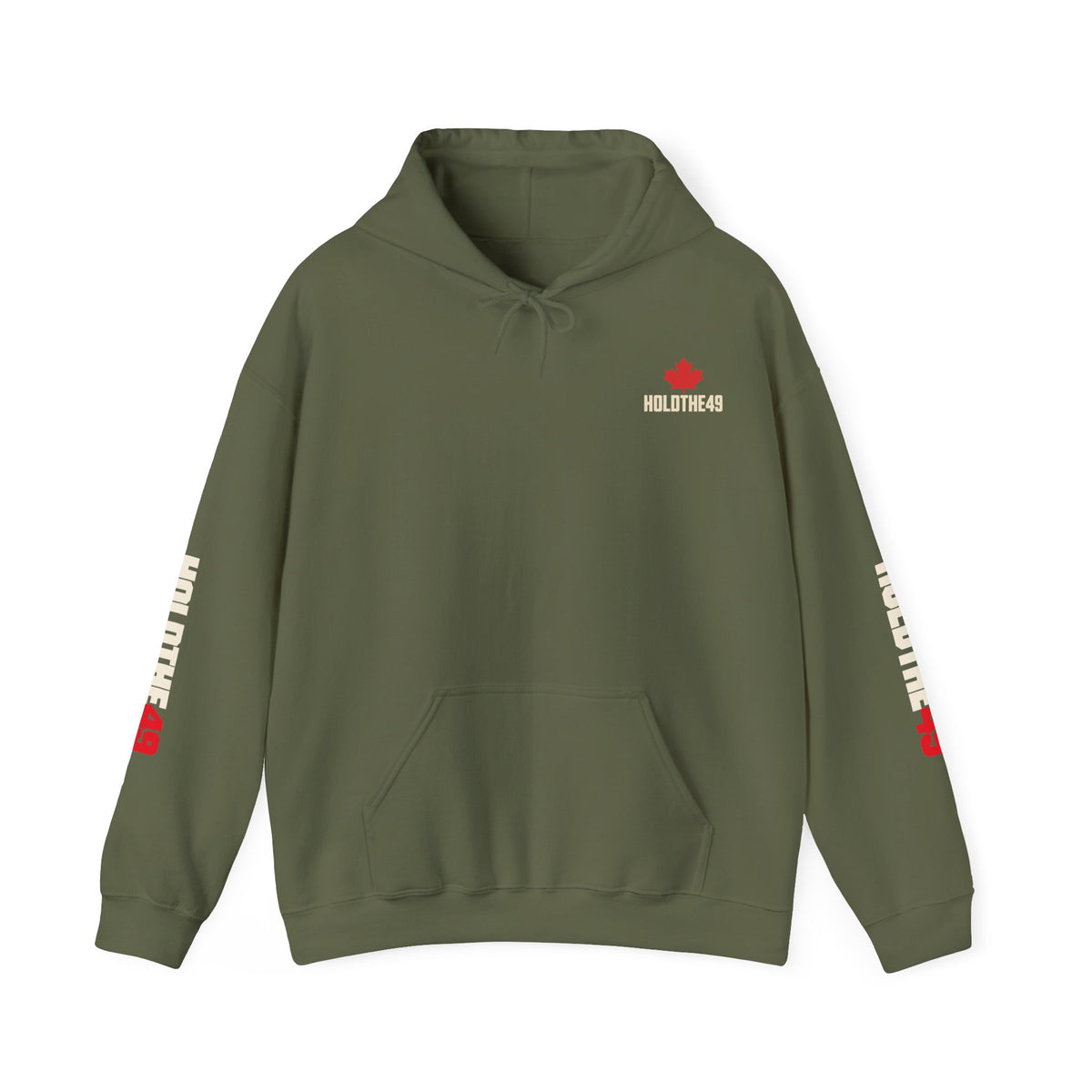 HOLDTHE49 Angry Beaver Full Print Hoodie in Military Green