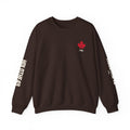 HOLDTHE49 Services Fire Full Print Crewneck in Dark Chocolate
