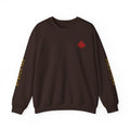 HOLDTHE49 Vintage Military Stencil Crewneck Full Print in Dark Chocolate