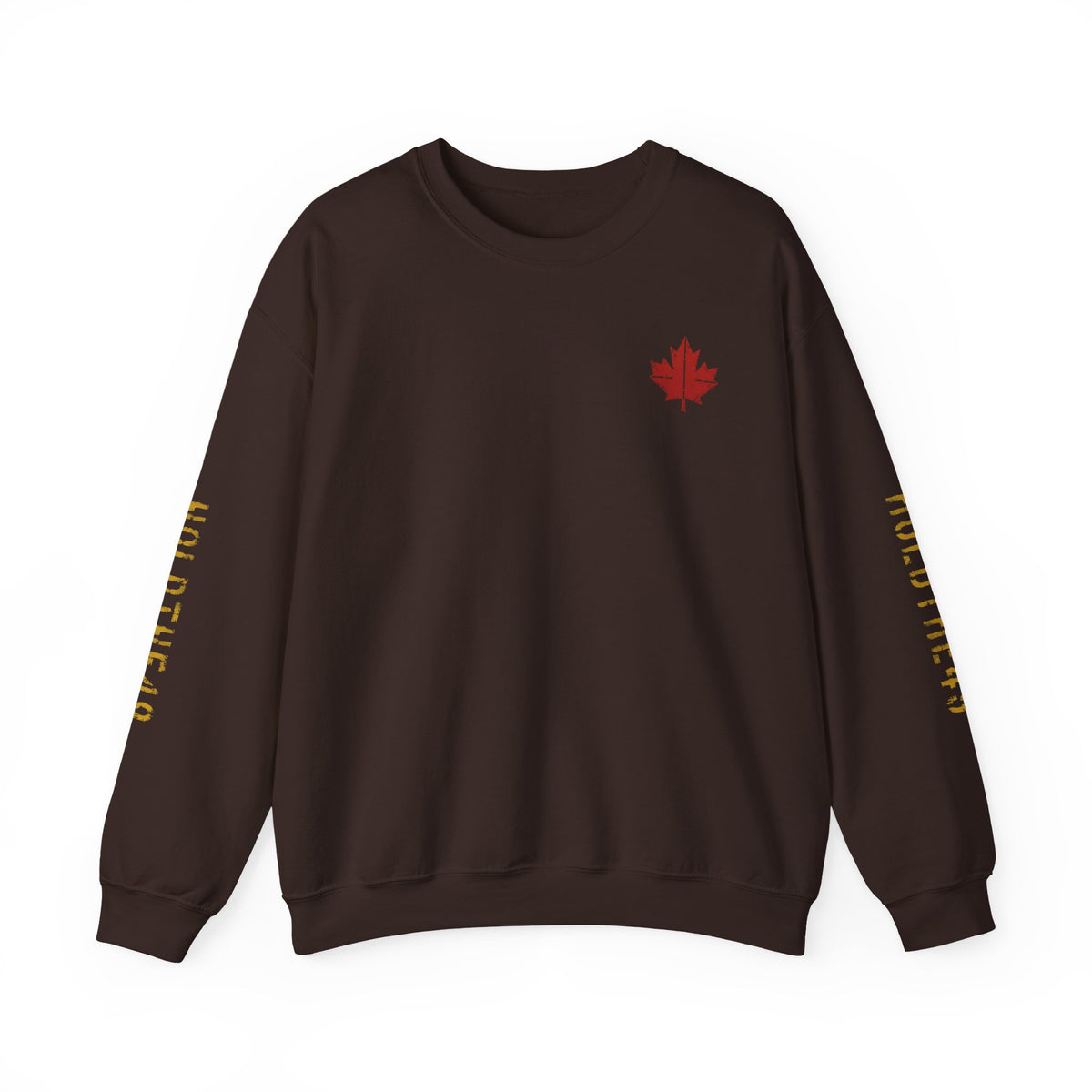HOLDTHE49 Vintage Military Stencil Crewneck Full Print in Dark Chocolate