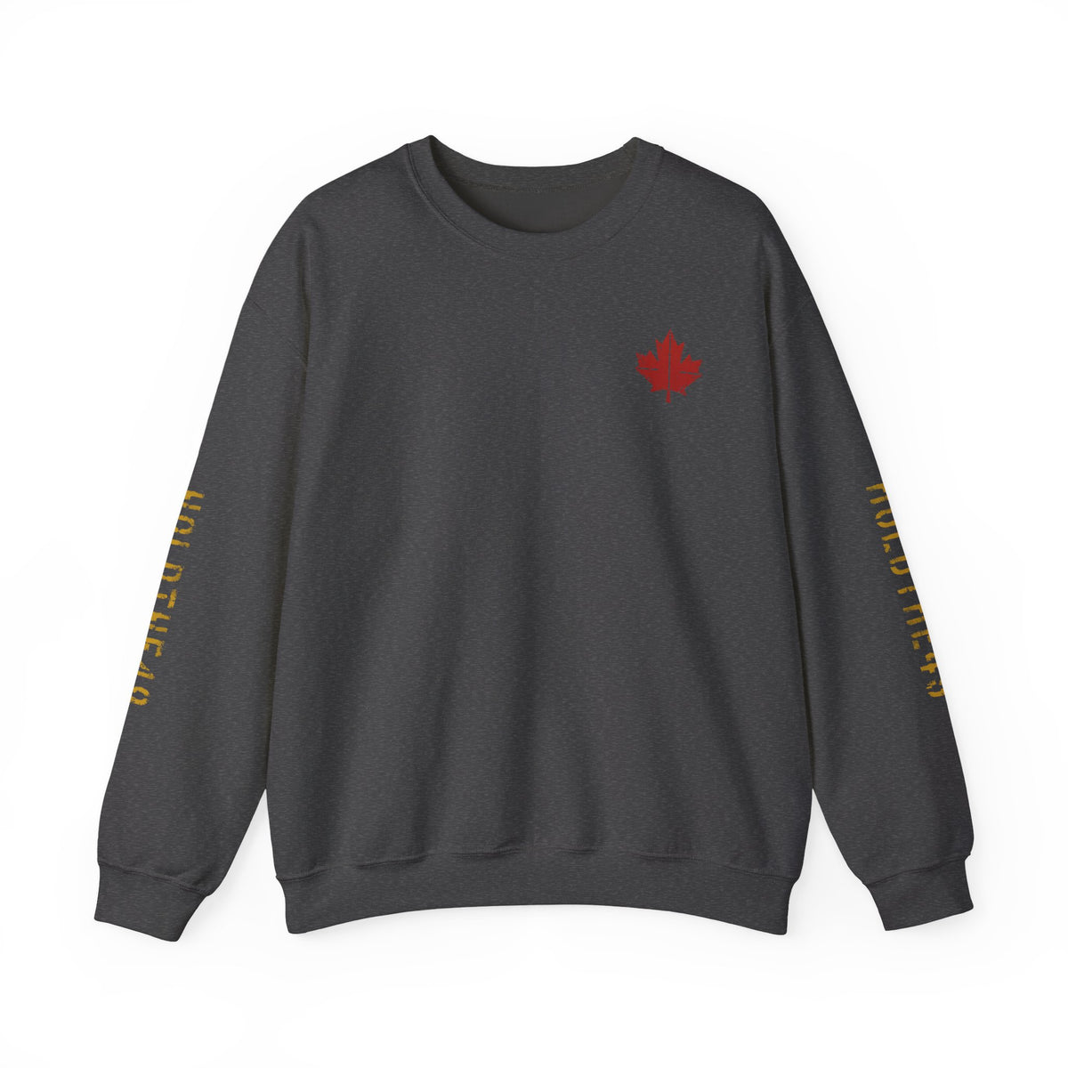 HOLDTHE49 Vintage Military Stencil Crewneck Full Print in Dark Heather