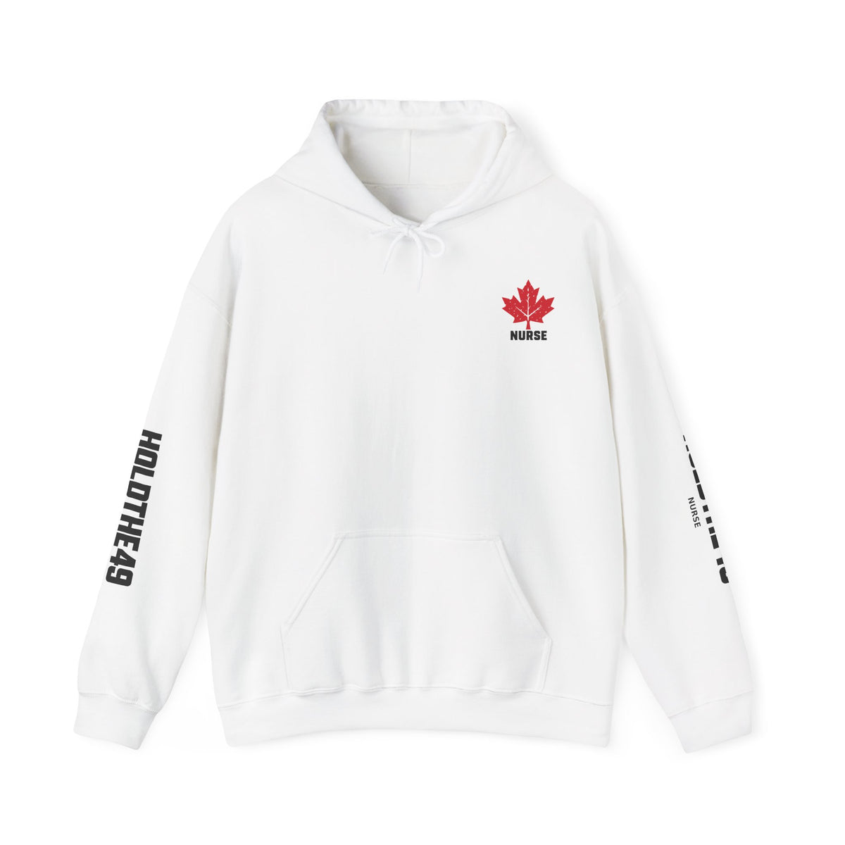 HOLDTHE49 Services Nurse Full Print Hoodie in White
