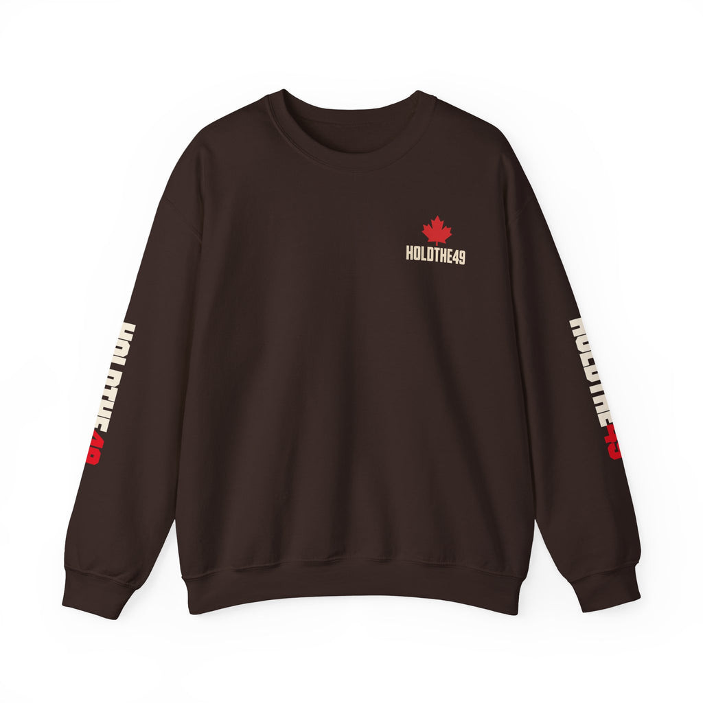 HOLDTHE49 Angry Beaver Full Print Crewneck in Dark Chocolate