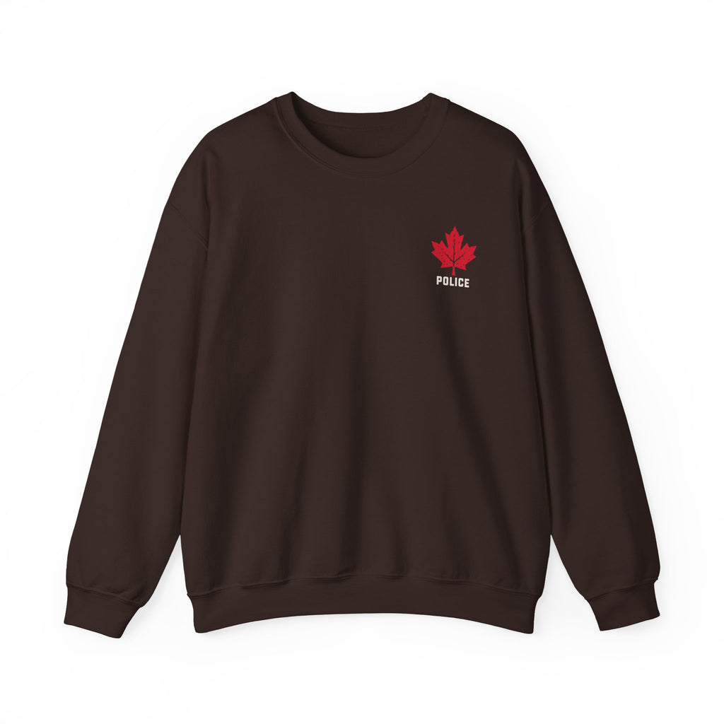 HOLDTHE49 Services Police Crewneck in Dark Chocolate