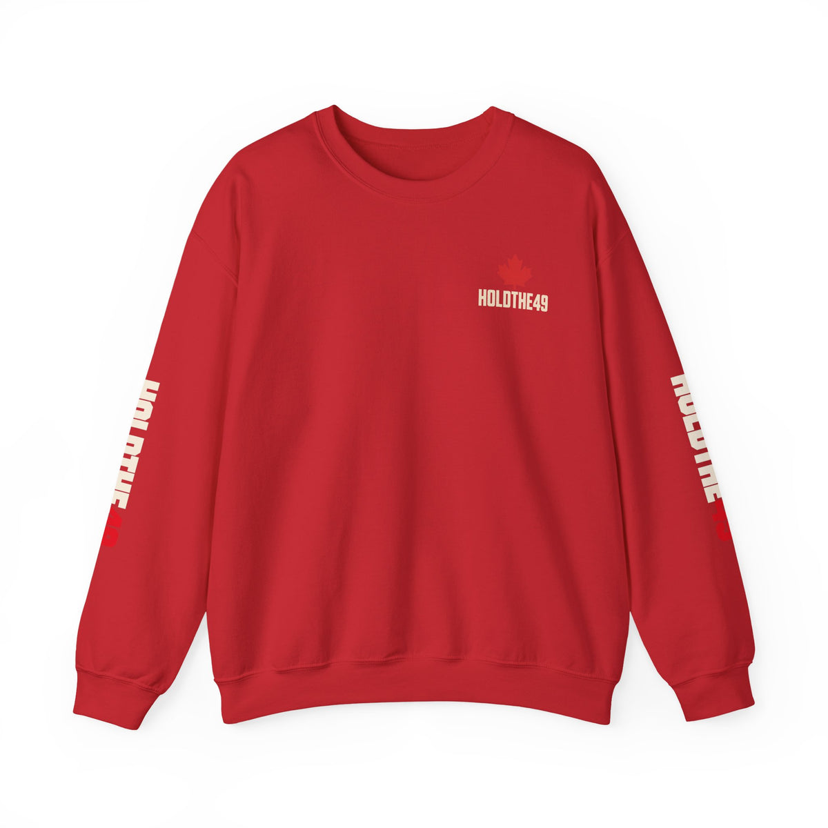 HOLDTHE49 Angry Beaver Full Print Crewneck in Red