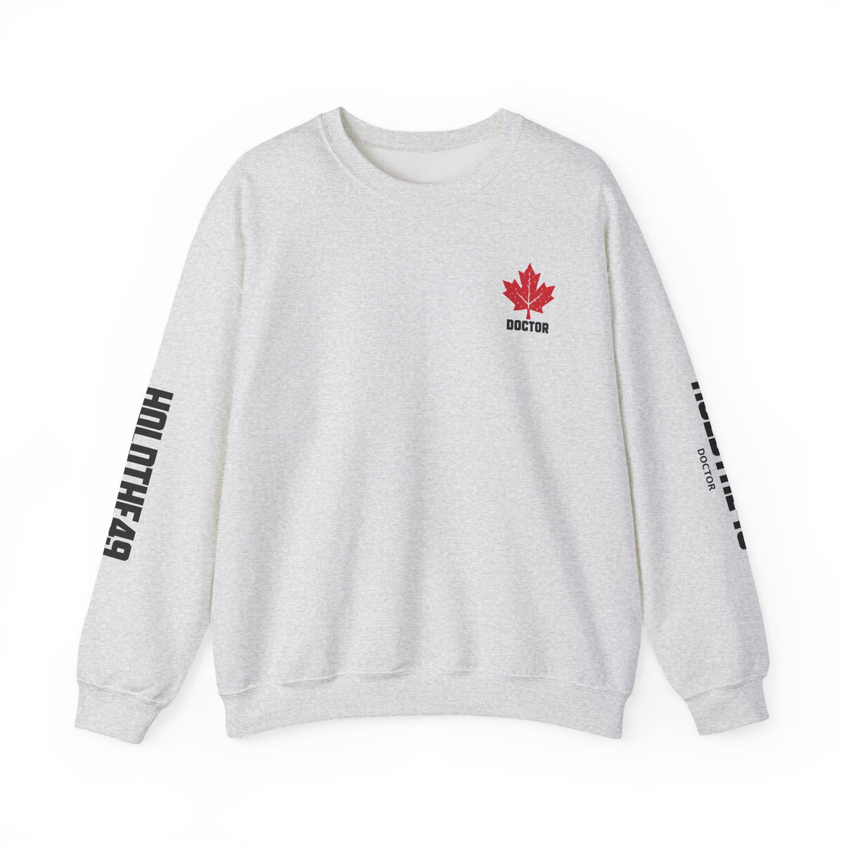 HOLDTHE49 Services Doctor Full Print Crewneck in Ash