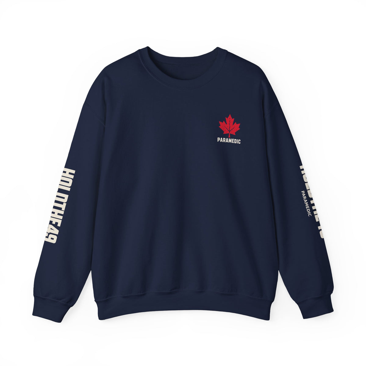 HOLDTHE49 Services Paramedic Full Print Crewneck in Navy