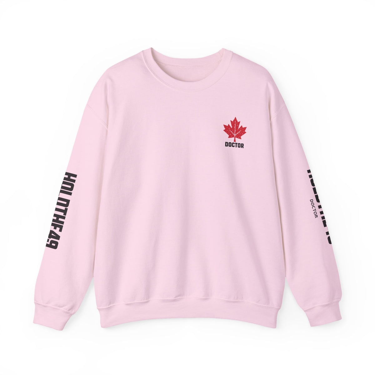 HOLDTHE49 Services Doctor Full Print Crewneck in Light Pink