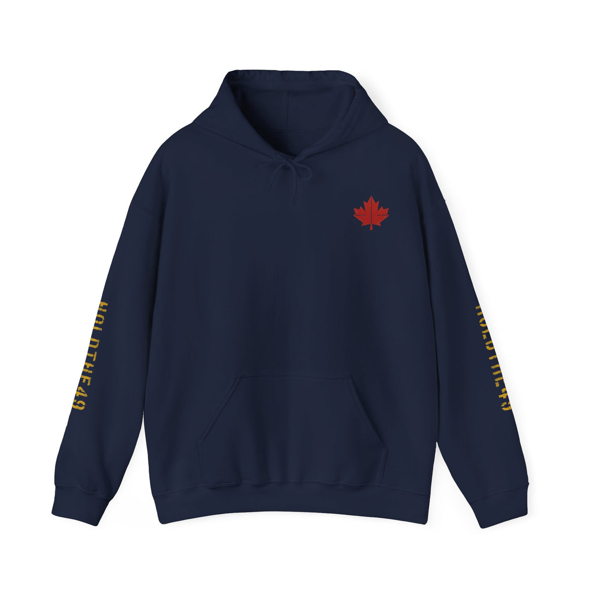 HOLDTHE49 Vintage Military Stencil Hoodie Full Print in Navy