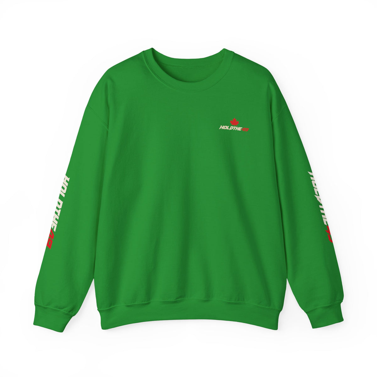 HOLDTHE49 Predator Goose Full Print Crewneck in Irish Green