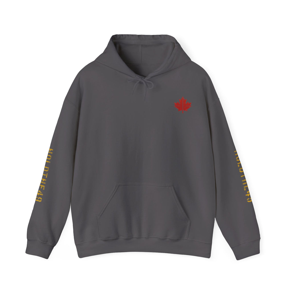 HOLDTHE49 Vintage Military Stencil Hoodie Full Print in Charcoal