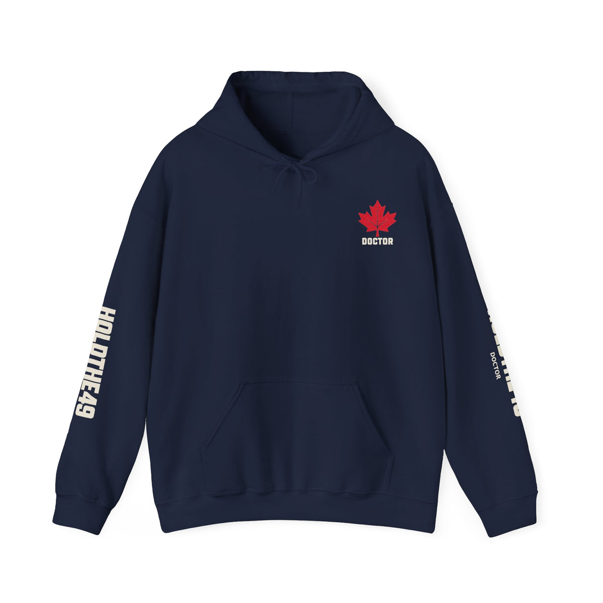HOLDTHE49 Services Doctor Full Print Hoodie in Navy