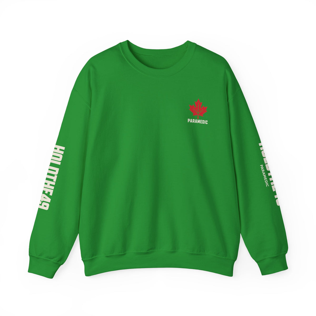 HOLDTHE49 Services Paramedic Full Print Crewneck in Irish Green