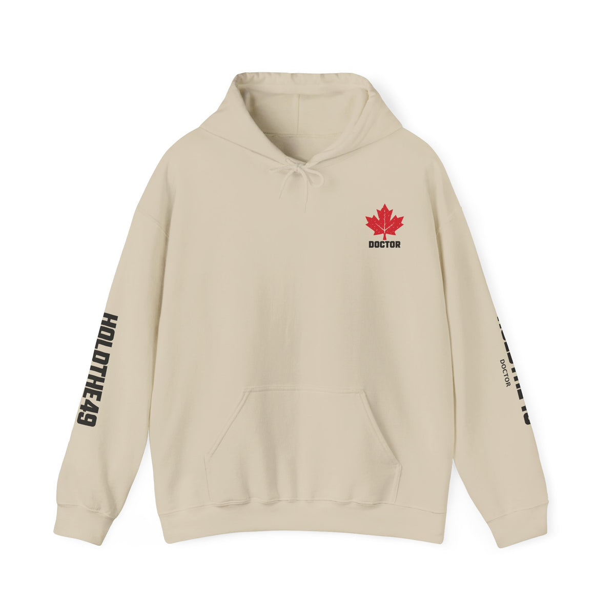 HOLDTHE49 Services Doctor Full Print Hoodie in Sand