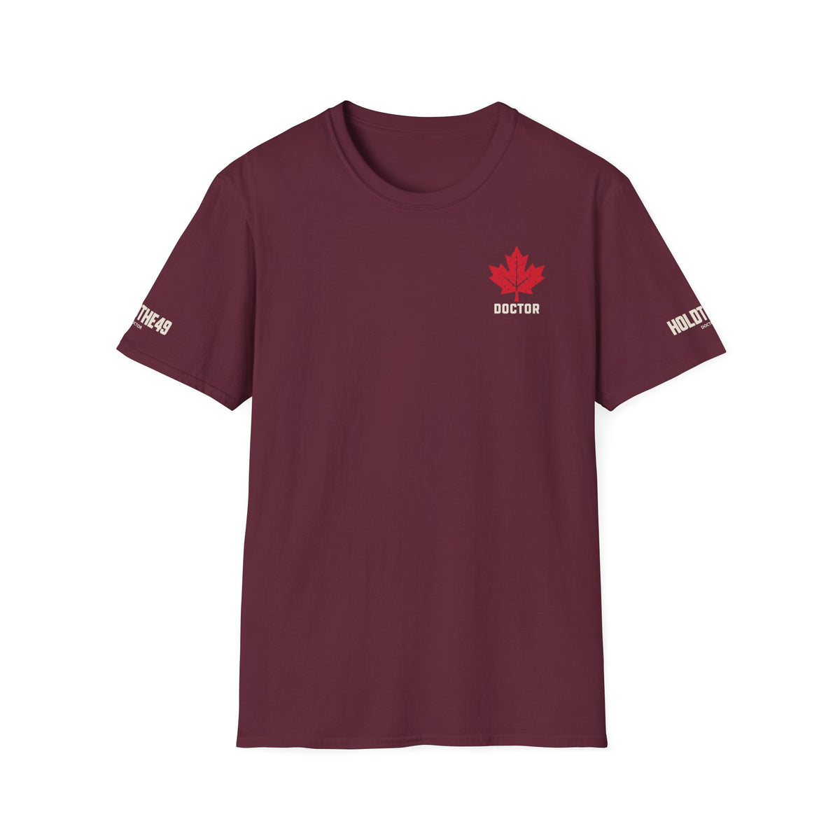 HOLDTHE49 Services Doctor Full Print Tee in Maroon