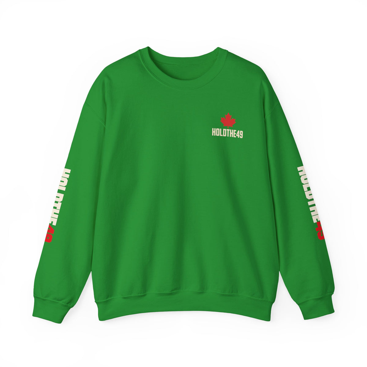 HOLDTHE49 Angry Beaver Full Print Crewneck in Irish Green