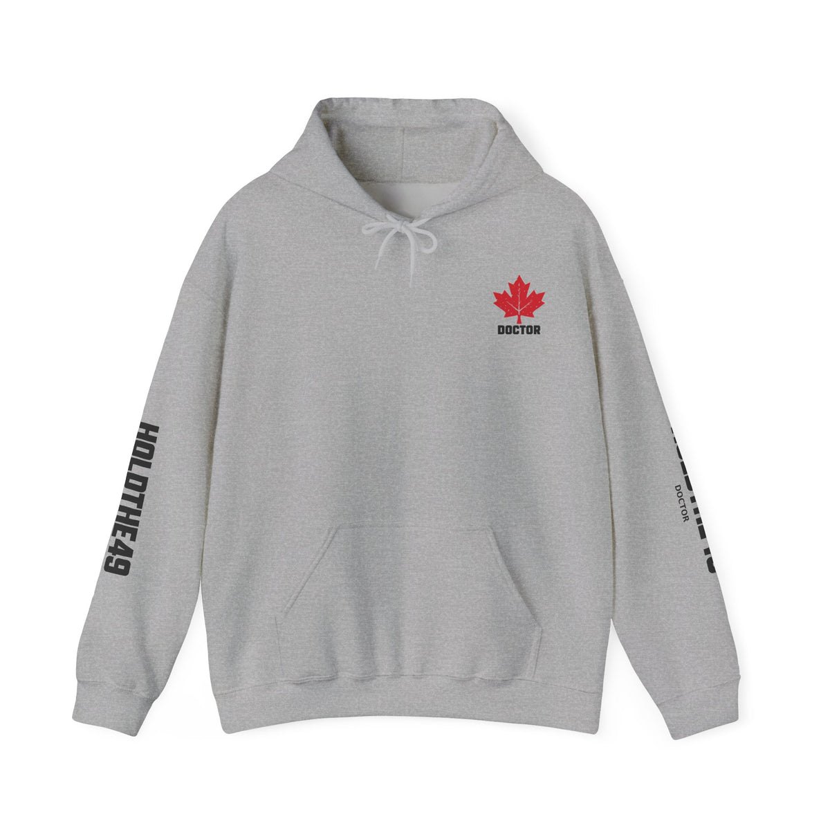 HOLDTHE49 Services Doctor Full Print Hoodie in Sport Grey