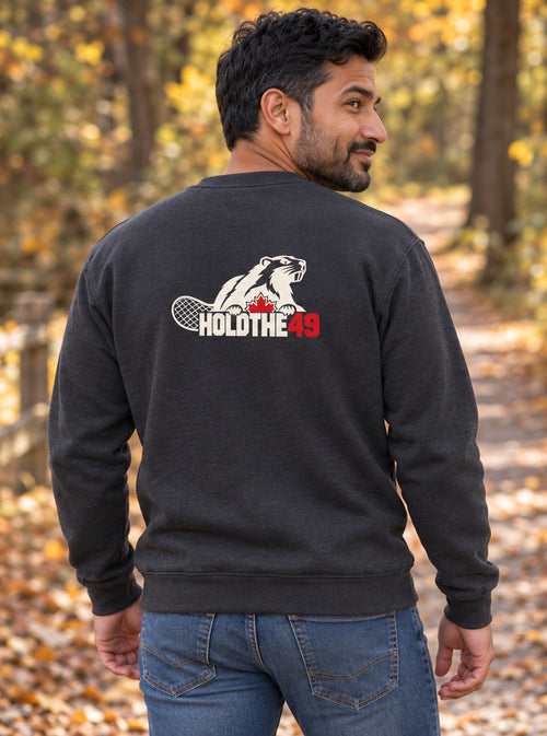 HOLDTHE49 Angry Beaver Crewneck, back view