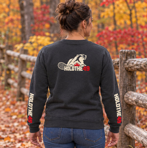 HOLDTHE49 Angry Beaver Full Print Crewneck, back view